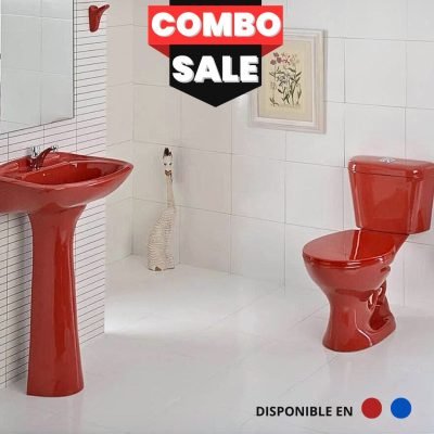 Combo medio baño FV rojo